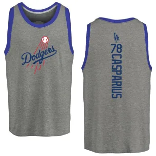 Men's Los Angeles Dodgers Ben Casparius Ash Backer Tank Top