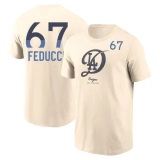 Men's Los Angeles Dodgers Hunter Feduccia Cream 2024 City Connect T-Shirt