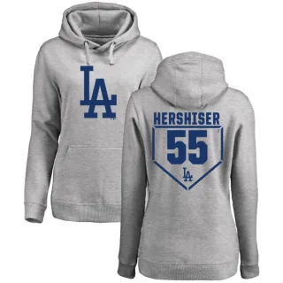 Women's Los Angeles Dodgers Orel Hershiser Gray Branded RBI Pullover Hoodie - Heathered