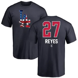 Youth Los Angeles Dodgers Alex Reyes Navy Name and Number Banner Wave T-Shirt