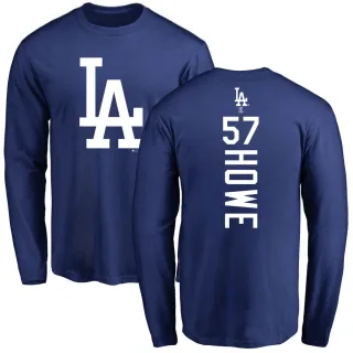 Youth Los Angeles Dodgers Steve Howe Royal Backer Long Sleeve T-Shirt